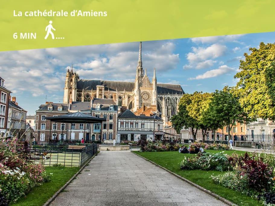 Magnifique 3 Chambres - Parking - Hyper Centre - Gare Amiens Luaran gambar